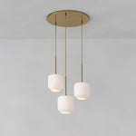 Load image into Gallery viewer, Lumivelle Pebble Glass Chandelier - 3-Light Modern Pendant Style