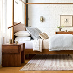 Load image into Gallery viewer, Moss Modern Linear Wood LED Table Lamp – Adjustable Swivel, USB Charging