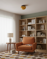 Bild in die Galerieansicht laden, Honigfarbene Kuppel-Deckenleuchte