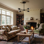 Load image into Gallery viewer, Mobilux Line Mid Century Gold Sputnik Chandelier - Geometric Brass Fixture