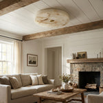 Load image into Gallery viewer, AlbaSphere Modern Round Ultra Thin Ceiling Lamp - Alabaster Contemporary Home Lighting