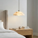 Load image into Gallery viewer, Alariv Elegant Alabaster Dome Pendant Light - Modern Stone Lighting for Dining or Living