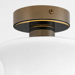 Cargar imagen en el visor de la Galería, French Bauhaus Glass Flush Mount Ceiling Light, 20 cm