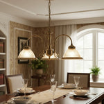 Charger l’image dans la visionneuse de la galerie, Suspension en verre côtelé TF Vintora – Finition métallique élégante pour cuisines, salles à manger et couloirs