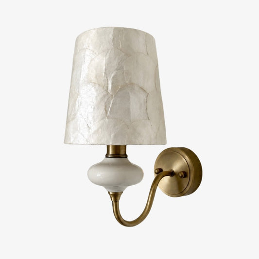Shellure Applique Murale en Céramique Coquillage - Lumière d’Accent Élégante Style Français pour Chambre