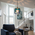 Afbeelding laden in galerijweergave, Vintagia Tiffany Geïnspireerde Hanglamp – Artistieke Glazen Kap Hanglamp voor Eiland en Entree