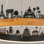 Cargar imagen en el visor de la Galería, Close-up of the lower ring and skyline silhouette