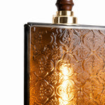 Cargar imagen en el visor de la Galería, Amber textured glass shade detail