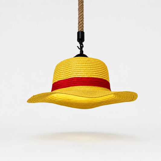 Novelty Straw Hat Pendant Lamp