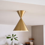 Load image into Gallery viewer, Brivana Sculpted Glass Flush Mount Light for Bedroom & Living Room