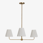 Załaduj obraz do przeglądarki galerii, Ruffmeto Żyrandol z Metalową Ramą i Falowanym Abażurem do Jadalni, Przedpokoju i Salonu