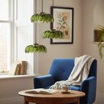 Bild in die Galerieansicht laden, Aridia Palmblatt-Cluster-Pendelleuchte Künstlerische Glas-Pendelleuchte für Flur Küche und Lounge
