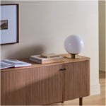 Load image into Gallery viewer, Rivolence Modern Table Lamp - Brass Finish White Glass Shade - Retro Style