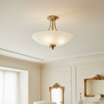 Load image into Gallery viewer, Lunetal Timeless Three-Arm Structure Semi Flush Chandelier – Vintage Pendant Light for Bedroom or Entry