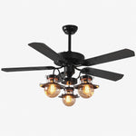Cargar imagen en el visor de la Galería, Style A iron blades three-light ceiling fan