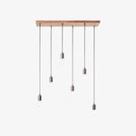 Afbeelding laden in galerijweergave, Vornix 6-licht lineaire hanglamp - houten balk moderne industriële armatuur voor keuken-eiland eetkamer