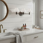 Load image into Gallery viewer, Roven Metal Wall Sconce – Sleek Metal Single or Triple Sconce for Vanity or Bathroom
