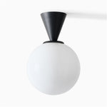 Load image into Gallery viewer, Ulvara Modern Flush Mount Ceiling Light - Floating Globe and Tapered Canopy Design