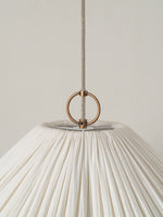 Load image into Gallery viewer, Nordlys Linen Fabric Oversized Scalloped Pendant Light for Living Room & Dining Area