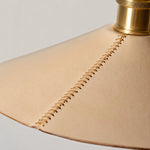 Charger l'image dans la visionneuse de la galerie, Wide detail of hand stitched leather pendant shade