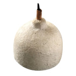 Cargar imagen en el visor de la Galería, Natural textured paper bell pendant light on white background