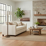 Afbeelding laden in galerijweergave, Cavilon Moderne Vloerlamp - Slank Profiel en Zachte Kap Hedendaagse Metalen Verlichting voor Slaapkamer