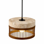 Cargar imagen en el visor de la Galería, Vintage Travertine Metal Pendant Lamp for Dining Room