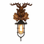 Cargar imagen en el visor de la Galería, Elk Carved Lantern Sconce