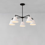 Afbeelding laden in galerijweergave, Conica sculpturale 5-licht kegel kroonluchter - moderne glazen verlichting voor thuis