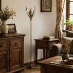 Afbeelding laden in galerijweergave, Vintage Brass Wheat Floor Candle Holder