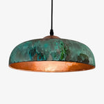 Load image into Gallery viewer, Aerugix Vintage Hammered Copper Dome Pendant Light - Natural Metallic Finish for Dining Room