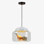 Afbeelding laden in galerijweergave, Beastlynn Dierlijke Glazen Hanglamp - Creatief Zoo Ontwerp Hanglamp voor Kinderkamer N23