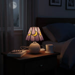 Afbeelding laden in galerijweergave, Stellum Paddenstoel Maan Glas-in-lood Tafellamp Artistieke Accentverlichting Keramische Voet voor Woonruimtes