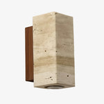 Afbeelding laden in galerijweergave, Slivara Natuurlijke Steen Achterplaat met Warme Amber Kap - Vintage Moderne Slivara Wandlamp voor Woonkamer