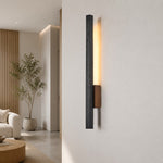 Cargar imagen en el visor de la Galería, Linear Travertine And Wood LED Wall Light