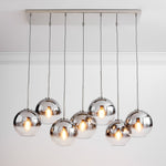 Load image into Gallery viewer, Selvion Industrial Spherical Glass Chandelier for Dining & Living Room