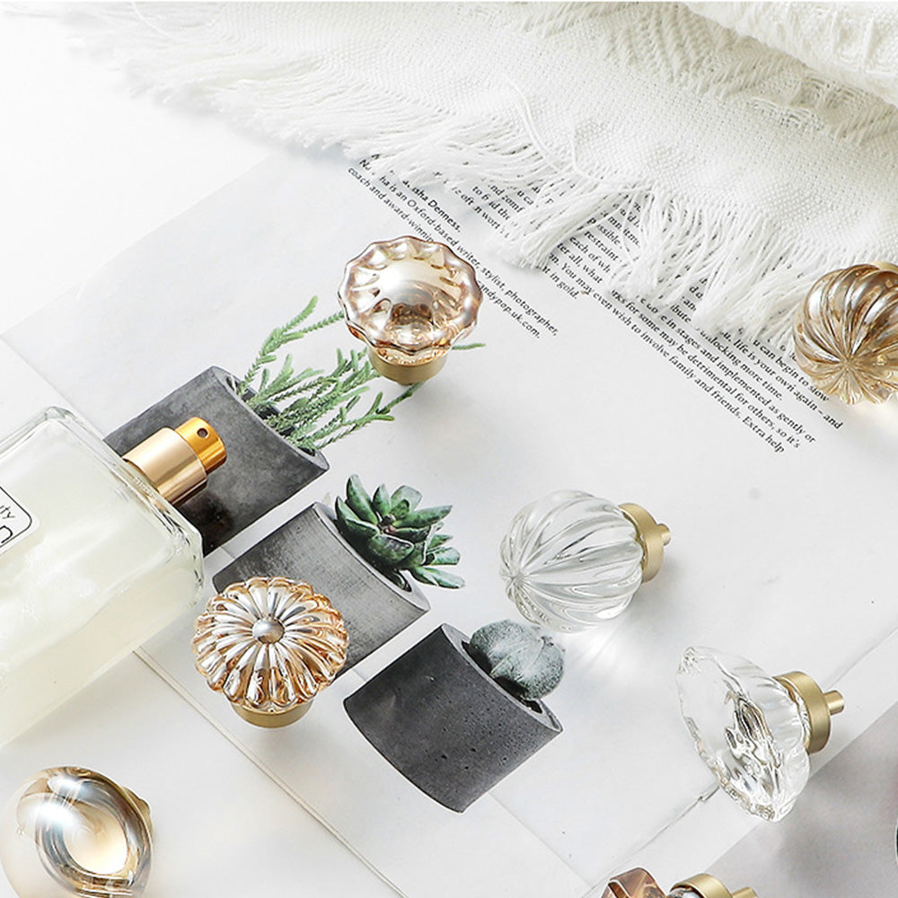 Modern Mushroom Cabinet Knob – Clear Glass Diamond Drawer Knobs