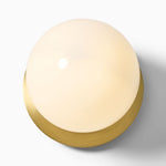 Load image into Gallery viewer, Rivolence Wall Sconce – Antique Brass Milk Glass Light