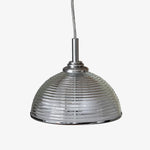 Cargar imagen en el visor de la Galería, Clear ribbed glass pendant shade product view