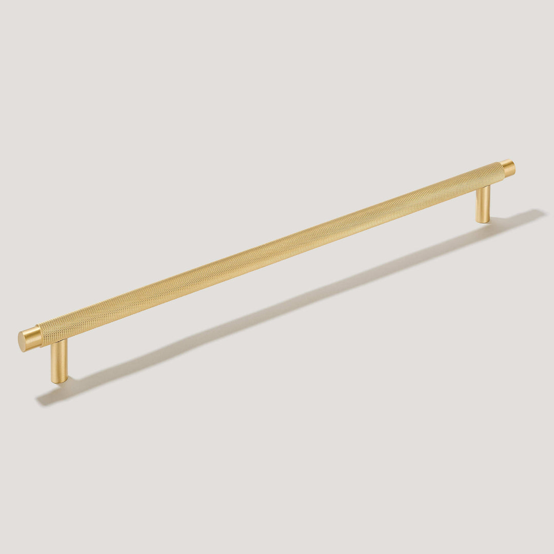 Knurled T-Bar Pulls – Brushed Brass & Steel Handles