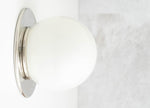 Load image into Gallery viewer, Glorica Glass Solid Brass Vanity Sconce - Compact Flush Mount Globe Light