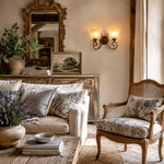 Charger l'image dans la visionneuse de la galerie, Two-light frosted glass wall sconce in a classic room