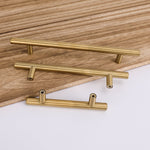 Load image into Gallery viewer, Satin Brass Bar Pulls – Modern Gold Bar Handle Cabinet Hardware
