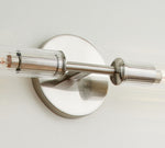 Afbeelding laden in galerijweergave, Bravira geribbelde glazen wandlamp - buis metalen lamp in klassieke afwerkingen