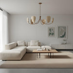 Cargar imagen en el visor de la galería, Lámpara de araña artística Shella – Diseño de brazo curvado para comedores o salas de estar