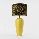 Cargar imagen en el visor de la Galería, Lemon yellow floral ceramic table lamp