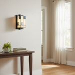 Afbeelding laden in galerijweergave, TF Manchester Glas Art Deco Wandlamp – Glas-in-lood Wandlamp voor Hal en Woonkamer
