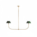 Afbeelding laden in galerijweergave, Foldray geschulpte lineaire kroonluchter - leerstijl voor eetkamer