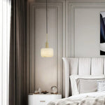 Load image into Gallery viewer, Velia Acorn Alabaster Minimalist Pendant Light