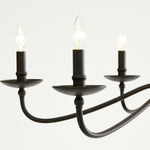 Load image into Gallery viewer, Rowan Timeless Iron Candle Design Chandelier - Industrial Interior Lighting For Bedroom
